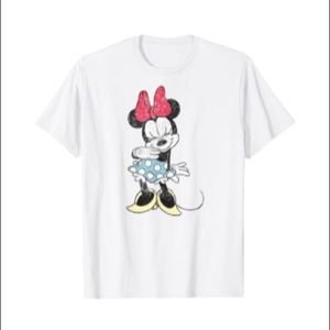 NWT Disney Shy Minnie Mouse T-Shirt size small 100% cotton